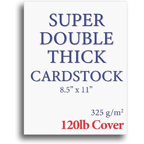 SUPER Thick 120lb Cover Cardstock Paper - Plain Heavy Bright White Stock - 8.5" x 11" - Inkjet/Laser Printer Compatible (100 Sheets)