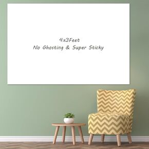 Nortix White Board Sticker, White Board Roll, Stick on Wall, Dry Erase Contact Paper Stain-Proof Wall Decal, 1 Piece (4x8ft)