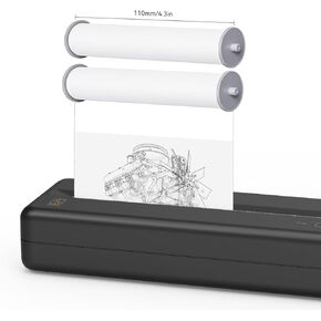 HPRT Printer Paper Rolls for MT810(2 Rolls | 4.3''x23')