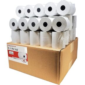 ورق طابعة المطبخ Star SP700 (50 لفة) مقاس 3 بوصات × 165' طبقة واحدة (غير حرارية) ورق إيصالات ورق تسجيل نقدي لنقاط البيع لـ TMU200 SRP275 من BuyRegisterRolls