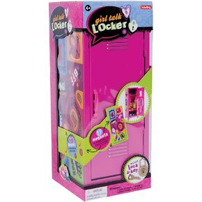Schylling Girls Talk Pink Mini Locker - 11.25" Decorative Metal Storage Locker with 17 Mix-and-Match Magnets, Lock, and Keys - Ages 4-12