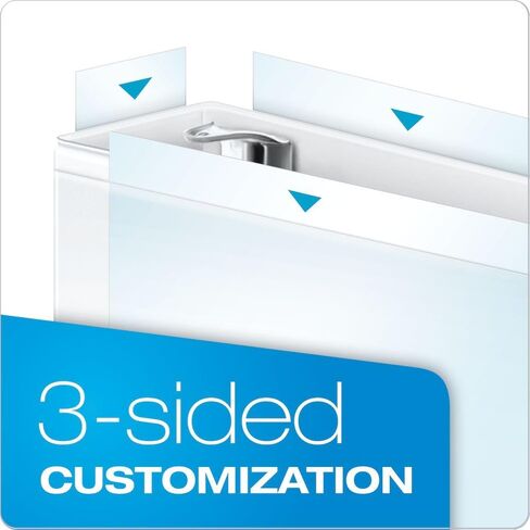 Cardinal 3 Ring Binder, Binder for School and Office, Durable 1.5 Inch Performer ClearVue Binder, Round Rings, 350-Sheet Capacity, Customizable ClearVue Covers, PVC-Free, Black (67325) in Saudi Arabia