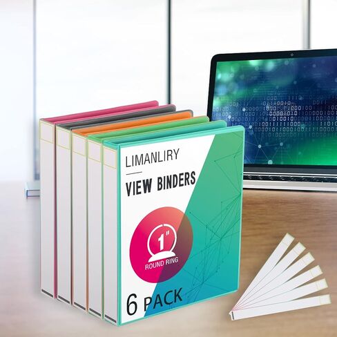 3 Ring Binders,1.5 inch Round Ring View Binders Holds 11"*8.5" Papers,Assorted Colors,4 Pack in Kuwait