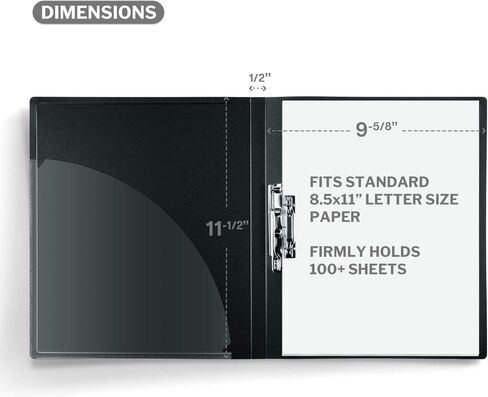 CRANBURY Punchless Clamp Binder Folder (Sky Blue) - 8.5x11 Ringless Binder with Metal Clip and Poly Covers, Holds 100 Letter Size Pages, Documents, Colored Swing Clamp Binder for Work or Home in Kuwait