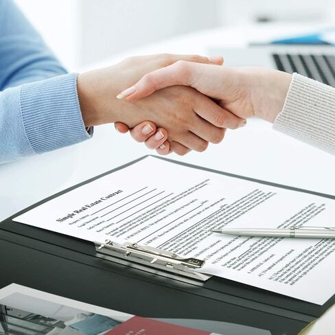 CRANBURY Punchless Clamp Binder Folder (Sky Blue) - 8.5x11 Ringless Binder with Metal Clip and Poly Covers, Holds 100 Letter Size Pages, Documents, Colored Swing Clamp Binder for Work or Home in Kuwait