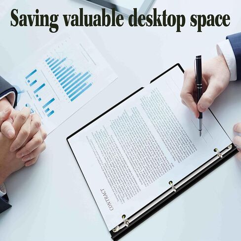 غلاف INFUN ذو 3 حلقات - 4 قطع، غلاف دائري مرن مع غطاء أمامي قابل للتخصيص وجيب كتالوج شفاف، يحمل ورق مقاس 8.5 × 11 بوصة in Kuwait