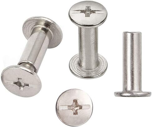INCREWAY 30pcs Binding Chicago Screw, 5mm X 60mm Nickel Plated Binding Screw Binder Post, Silver Tone in Saudi Arabia