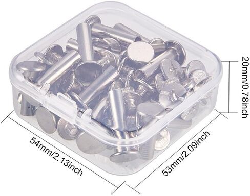 INCREWAY 30pcs Binding Chicago Screw, 5mm X 60mm Nickel Plated Binding Screw Binder Post, Silver Tone in Saudi Arabia