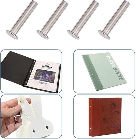 INCREWAY 30pcs Binding Chicago Screw, 5mm X 60mm Nickel Plated Binding Screw Binder Post, Silver Tone in Saudi Arabia