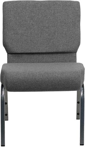 Flash Furniture HERCULES Series 21''W Stacking Church Chair in Black Fabric - Silver Vein Frame in Saudi Arabia
