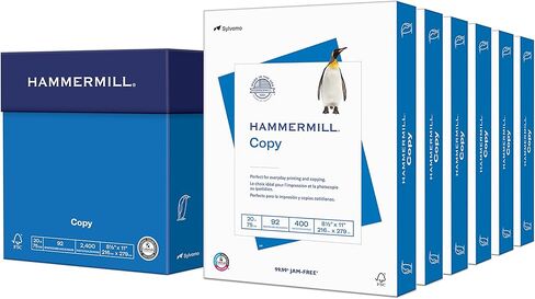 Hammermill A4 Paper, 20 lb Copy Paper (210mm x 297mm) - 1 Ream (500 Sheets) - 92 Bright, Made in the USA, 105500R, White in Kuwait
