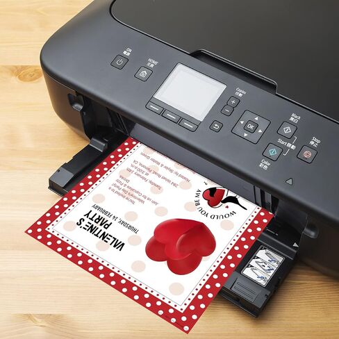 Barker Creek Designer Computer Paper, Red And White Dots, 8.5" x 11", Decorative Printer Paper, Stationery, 50 Sheets per Pkg, Home, School and Office Supplies (716) in Saudi Arabia