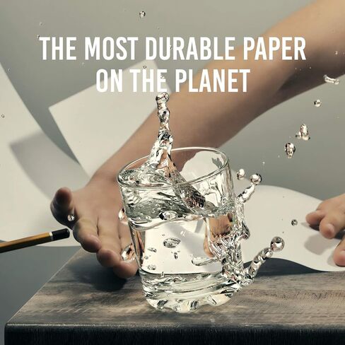 TerraSlate Premium Waterproof Paper, 5 MIL 8.5" x 11", Laser Printer & Copy Machine Compatible, Durable & Rain/Weather-Proof Copy Paper, White Paper (25 Sheets) in Saudi Arabia