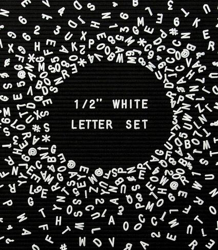 Felt Like Sharing Plastic Letter Board Letters Only (348 Pieces) – 1" Letter Board Letters for Changeable Felt Letter Board – White Letter Board Accessories – Gift Set in Kuwait