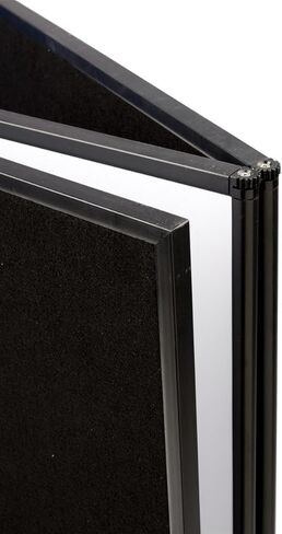 لوحة عرض ثلاثية الطي مكونة من 3 لوحات، مقاس 72 × 36، مزودة بخطاف أسود وقماش قابل للحلقة وسبورة بيضاء للكتابة in Kuwait