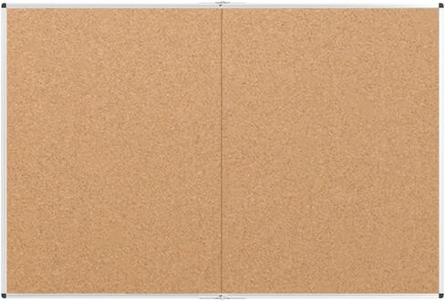 VIZ-PRO Cork Notice Board, 48 X 36 Inches, Pack of 2, Silver Aluminium Frame in Saudi Arabia