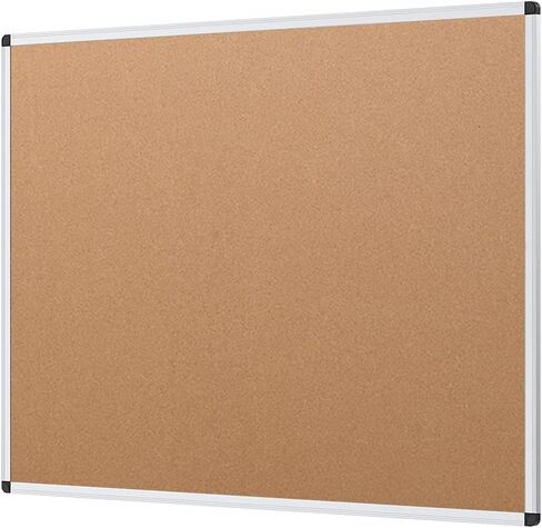 VIZ-PRO Cork Notice Board, 48 X 36 Inches, Pack of 2, Silver Aluminium Frame in Saudi Arabia