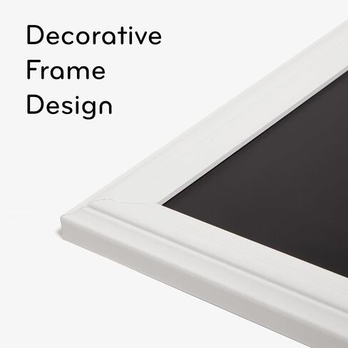 U Brands Magnetic Chalkboard, 30"x20", White Wood Style Frame, Premium Matte Surface in Saudi Arabia
