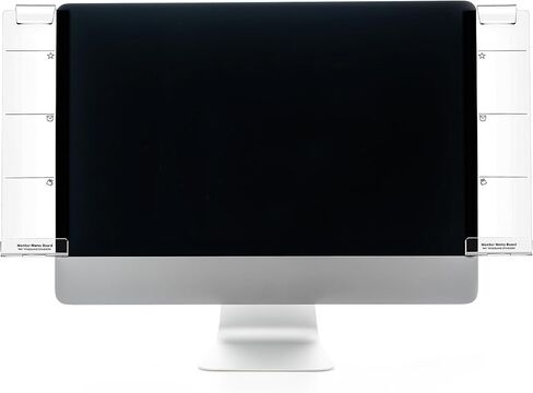 Quadow Monitor Message Board/Computer Monitors Side Panel/Notes Memo Board Message for Monitors,1Set (Left & Right) (with Phone Holder) in Saudi Arabia