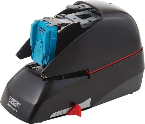 دباسة خرطوشة كهربائية احترافية Rapid 5080e، سعة 90 ورقة، سوداء، تتضمن خرطوشة واحدة تحتوي على 5000 دبوس (90147) in Kuwait