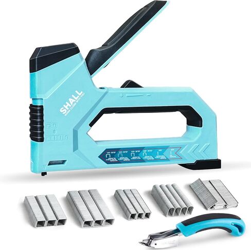 SHALL Staple Gun Heavy Duty, 3-in-1 Upholstery Staple Gun Kit with 3000 Staples, Staple Remover, Manual Brad Nailer with Specific Staples Outlet Position Indicator in Saudi Arabia