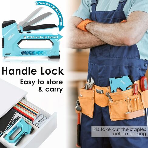 SHALL Staple Gun Heavy Duty, 3-in-1 Upholstery Staple Gun Kit with 3000 Staples, Staple Remover, Manual Brad Nailer with Specific Staples Outlet Position Indicator in Saudi Arabia