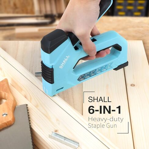 SHALL Staple Gun Heavy Duty, 3-in-1 Upholstery Staple Gun Kit with 3000 Staples, Staple Remover, Manual Brad Nailer with Specific Staples Outlet Position Indicator in Saudi Arabia