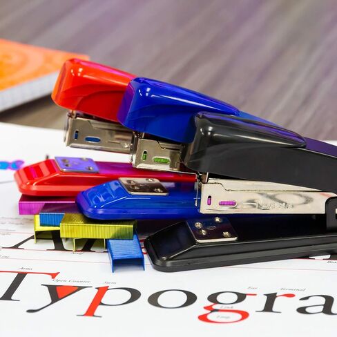 BAZIC Staples Standard (26/6) Metallic Color 3000/Pack, Stapler Refill Standard Size Staple, Assorted Colors, 1-Pack in Saudi Arabia