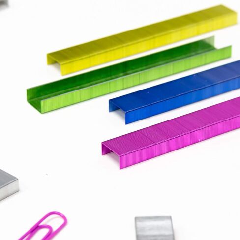BAZIC Staples Standard (26/6) Metallic Color 3000/Pack, Stapler Refill Standard Size Staple, Assorted Colors, 1-Pack in Saudi Arabia