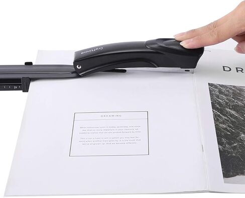 Long Reach Stapler,with 2000 Staples & Stapler Remover Full Strip，20-25 Sheet Capacity,with Built-in Ruler and Adjustable Locking Paper Guide, Black in Kuwait