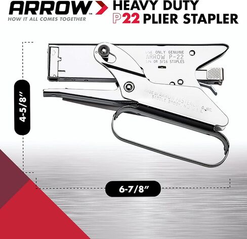 Arrow P22 Heavy Duty Handheld Plier Stapler for Crafts, Office, and Insulation, Uses 1/4-Inch and 5/16-Inch Staples in Saudi Arabia