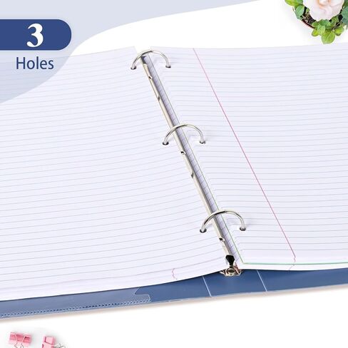 Filler Paper, 8.5" x 11" Lined Paper Notebook Paper, 3 Holes College Rule Paper with Dividers, 100gsm 100gsm Binder Paper A4 Loose Leaf Paper, 260 Pages in Kuwait