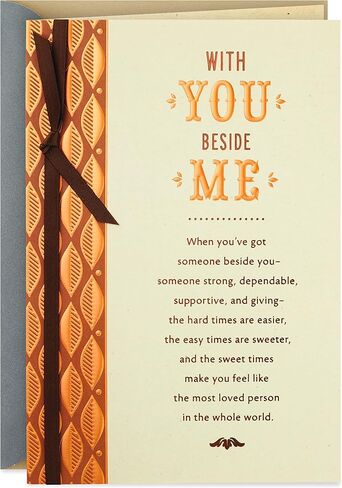 Hallmark Romantic Birthday Card (Gold and Green Leaf) & Birthday Card for Husband (Plaid with Flower) in Saudi Arabia