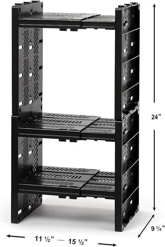 Deluxe School Locker Organizer with 3 Adjustable Shelves - Fits Lockers from 8.75" and 12.5" Wide in Kuwait