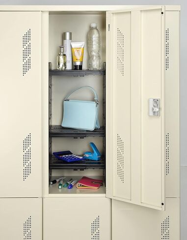 Deluxe School Locker Organizer with 3 Adjustable Shelves - Fits Lockers from 8.75" and 12.5" Wide in Kuwait