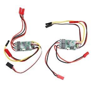 RC Brushed ESC, 2pcs 6V-14V Two Way Bidirectional Brushed ESC 2S-3S Lipo RC Brushed Motor Speed Controller for RC Model Car Boat 130 180