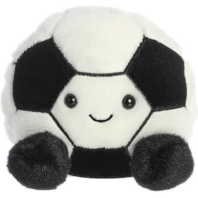 Aurora® Adorable Palm Pals™ Striker Soccerball™ Stuffed Animal - Pocket-Sized Play - Collectable Fun - Black 5 Inches