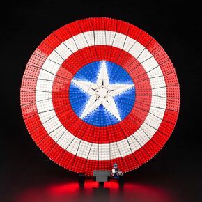 مجموعة إضاءة LED VONADO متوافقة مع Lego Captain America's Shield 76262، مجموعة إضاءة إبداعية DIY متوافقة مع مجموعة بناء Lego 76262 (أضواء فقط، بدون نماذج)