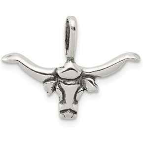Jewels By Lux Sterling Silver Bull w/Horns Pendant