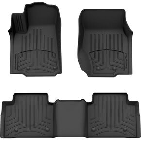 WeatherTech FloorLiner HP Custom Fit Floor Mats for Jeep Grand Cherokee, Grand Cherokee 4xe - 1st & 2nd Row (4416961-4417822IM), Black