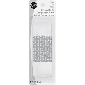 Dritz Sport, 1-1/4 Inch x 1-Yard, White Knit Elastic