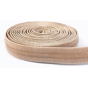 Yalulu 20 Yards Non-Slip Elastic Band, 0.39inch Stretch Elastic Band, Silicone Non-Slip Stretch Lingerie Band (Beige)