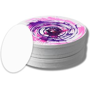 Jovial & Joyful Spin Art Refill Paper for Spin Art Machine, 40 Round Cards, Spin and Spiral Art Station Refill Paper, Craft Thick Paper