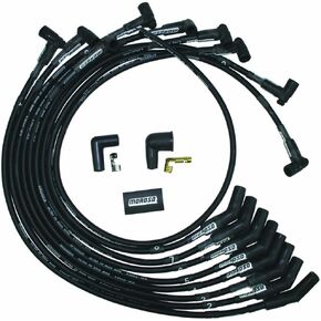Moroso 73717 Black Ultra 40 Spark Plug Wire Set, Unsleeved, Fits Big Block Ford 429-460, 135 Degree Plug Ends, HEI Distributor Ends