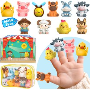 Oriate Animal Farm Finger Puppets, 10Pcs Bath Finger Toys for Toddlers 1-3 in Saudi Arabia