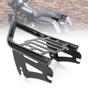 Rear Grab Handles Bracket Kit Luggage Rack Compatible with Harley Touring Street Glide Road King Road Glide Electra Glide 2009-2024 (Chrome)