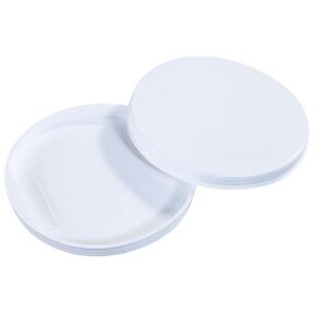 Aviditi Plastic End Caps for Mailing Tubes, 5 Inch Diameter, White (100 Pack)