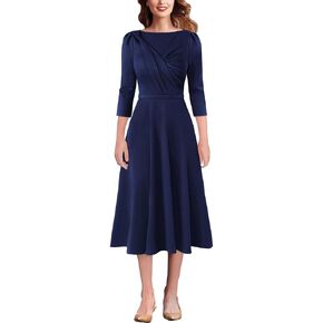 VFSHOW Womens 2024 Business Office Work Professional Elegant Slim Midi A-line Fit and Flare Dress in Kuwait