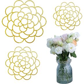 3Pcs Flower Arrangement Holder，Stainless Steel Flower Frog Separator Floral Grid for Reusable Easy Vase Flower Arrangements Supplies Stems Bouquet Twister Tools Plant Fixation