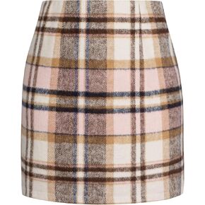 Kate Kasin 2024 Plaid Pencil Skirts for Women High Waisted Casual Stretch Bodycon Mini Skirt